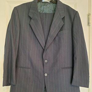 Yves Saint Laurent Vintage Suit   Mens Pants Navy Stripes green.